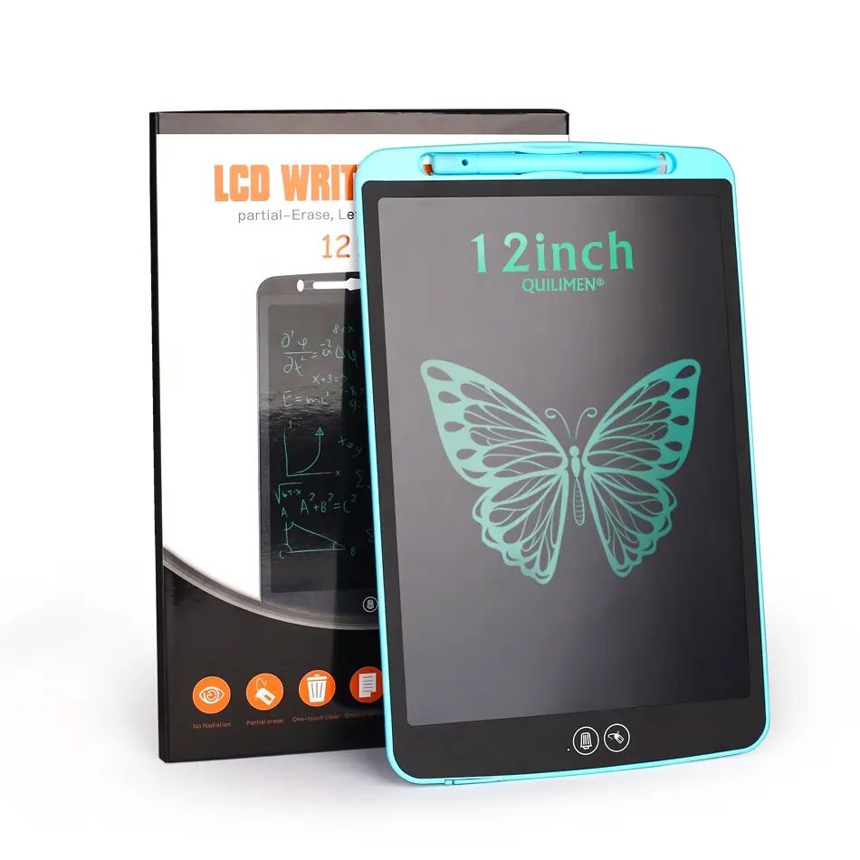 12 Inch Single Color Writing Board Drawing Tablet LCD Writing Tablet Digital Graphics Tablet educational Toys for Kids-Multicolor Writing