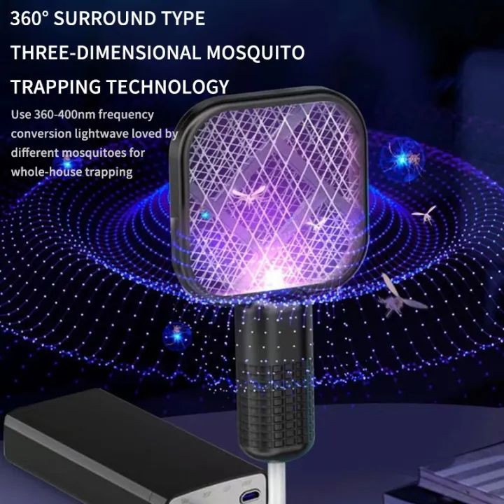 Mosquito Gadget Swatter UV Light with sharp sparking Fly Bug Zapper Insect Racket easy to used winter Fly Swatters Trap For Home Office Outdoor
